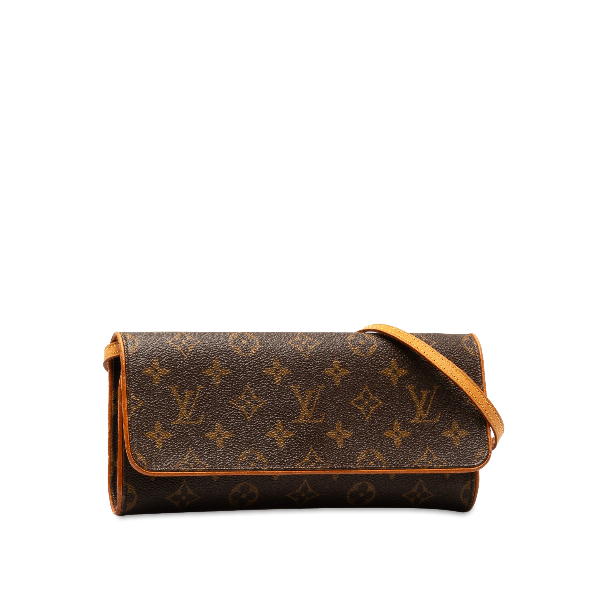 Brown LV Monogram Pochette Twin GM Crossbody Bag