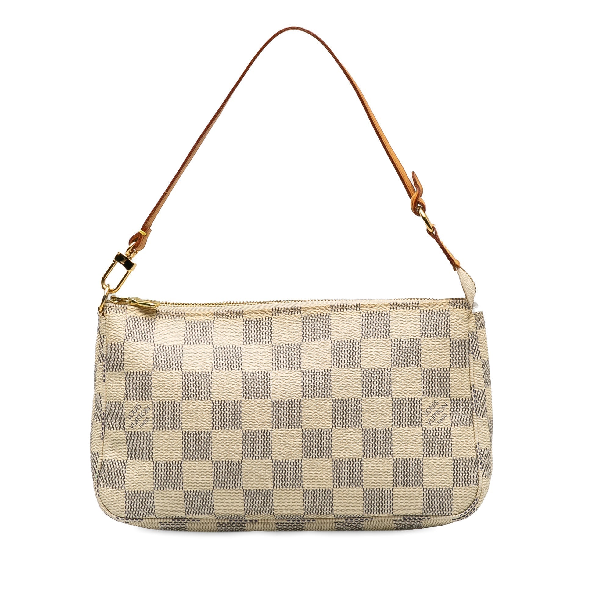 Beige LV Damier Azur Pochette Accessoires