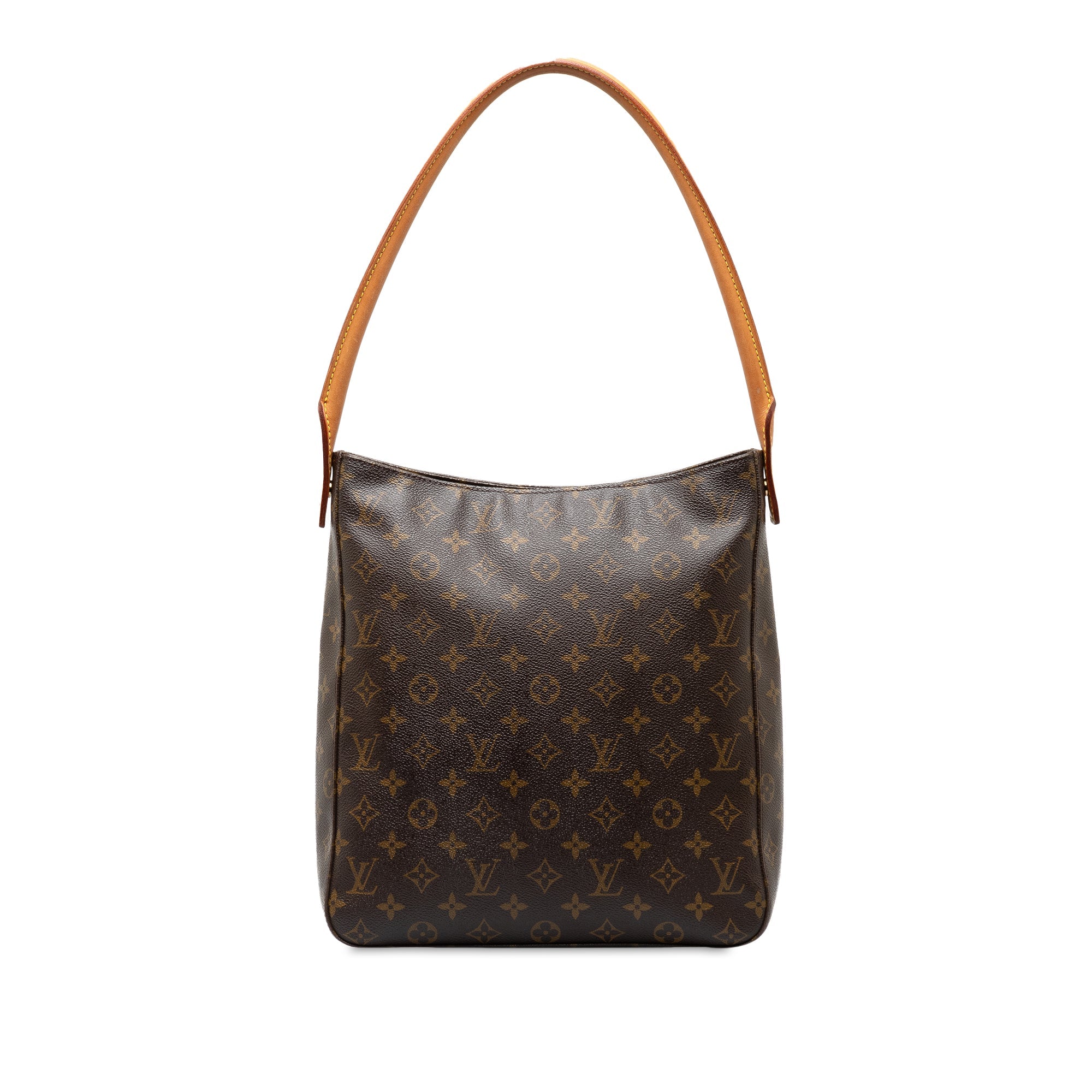 Brown LV Monogram Looping GM Shoulder Bag