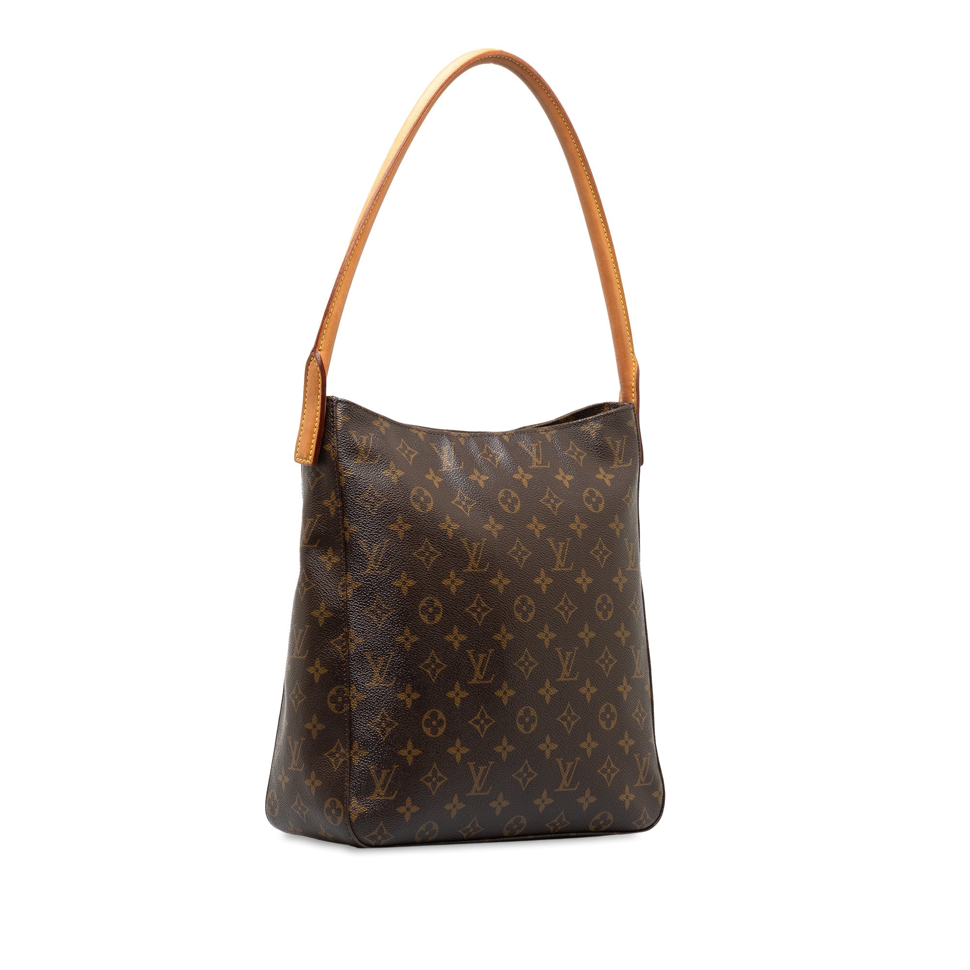 Brown LV Monogram Looping GM Shoulder Bag