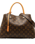 Brown LV Monogram Montaigne MM Satchel