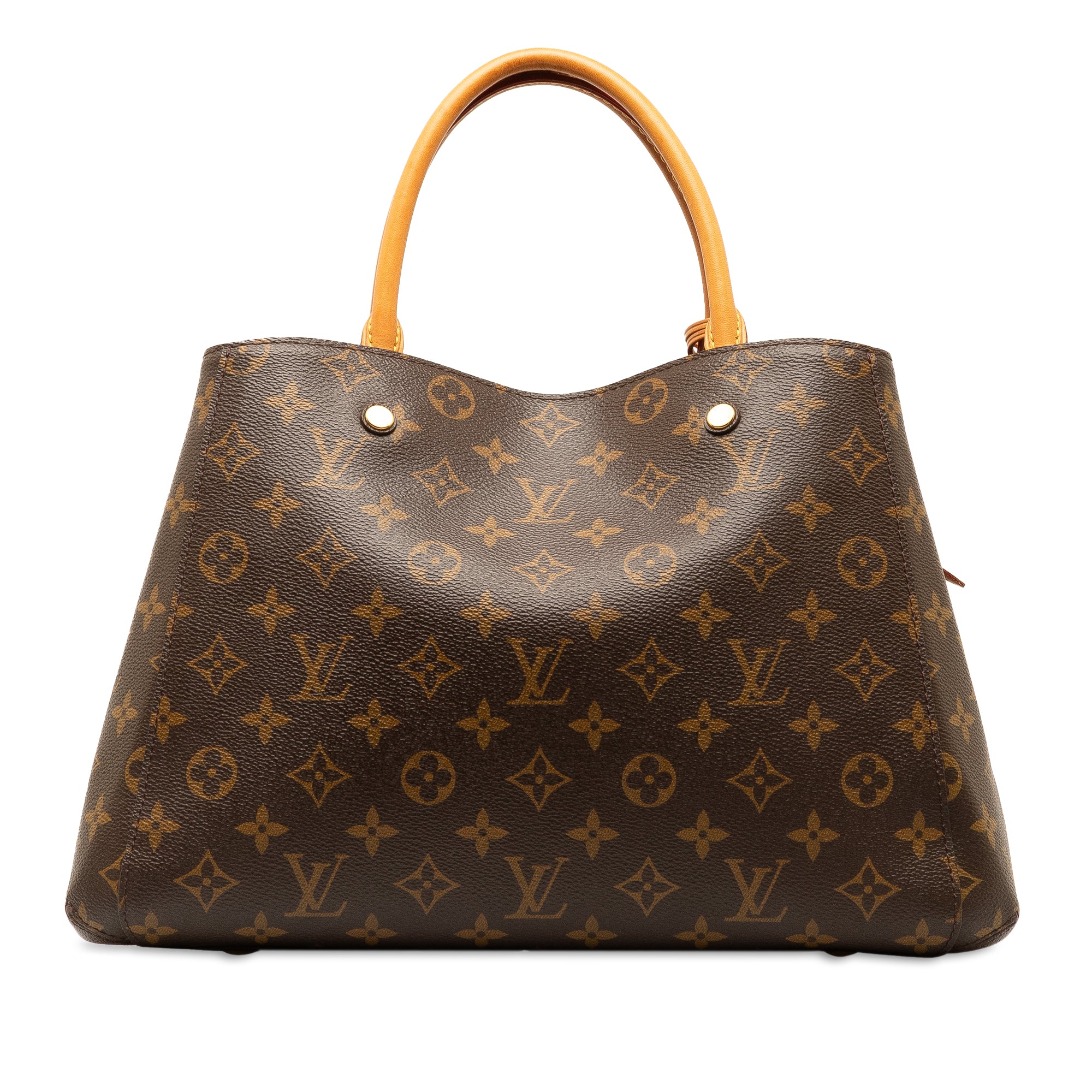 Brown LV Monogram Montaigne MM Satchel