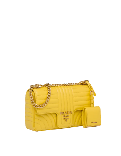 PRD Diagramme Medium Leather Bag Yellow