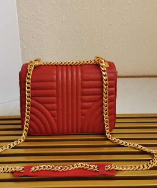 PRD Diagramme Medium Leather Bag Red