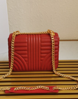PRD Diagramme Medium Leather Bag Red