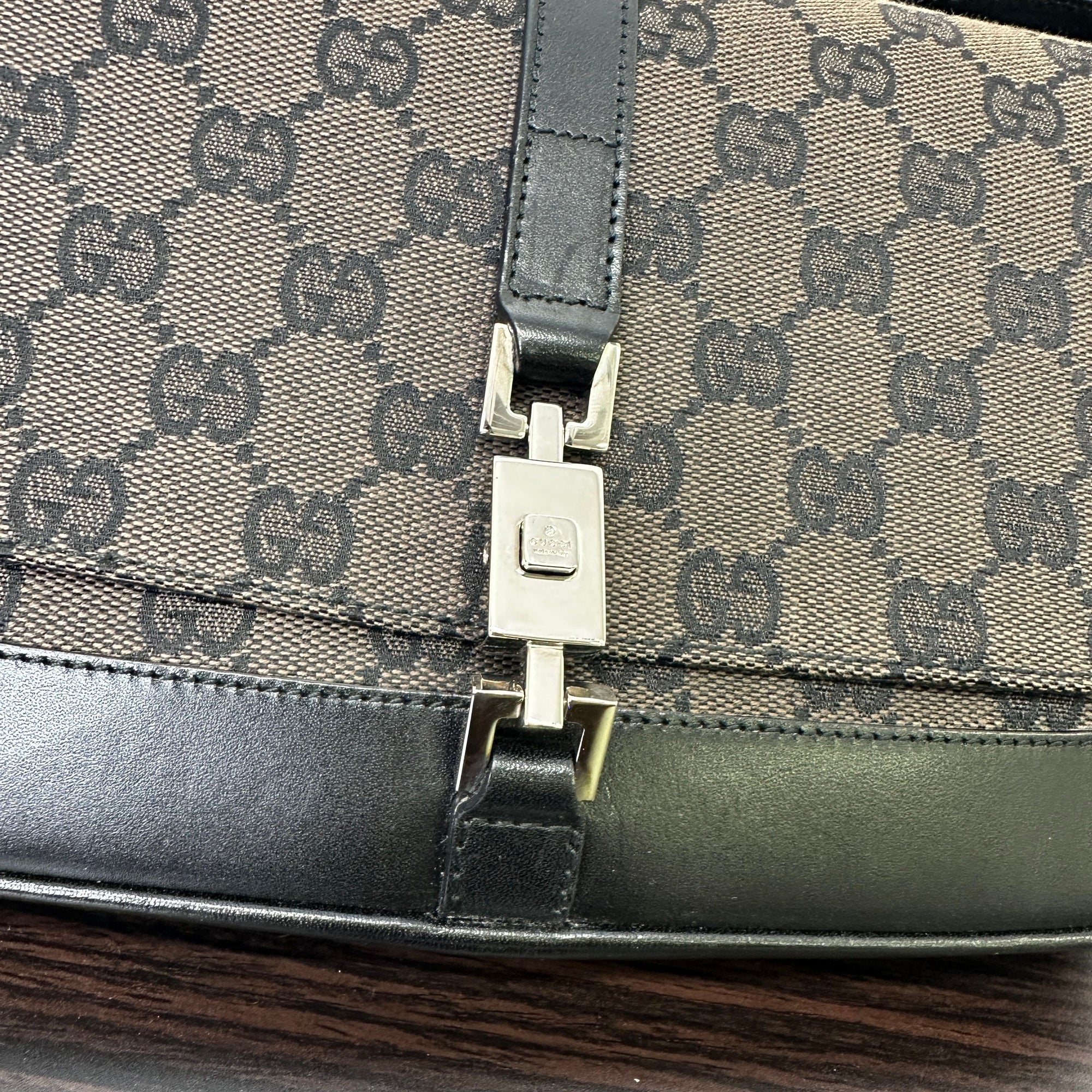 Borse GCCI in Tela Nero Canvas Handbag LB