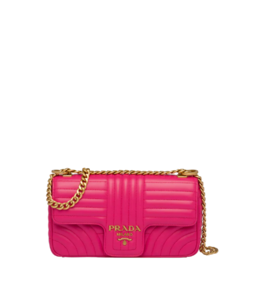 PRD Diagramme Medium Leather Bag Fuchsia