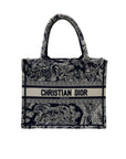 Book Tote Small D1ORiviera Toile De Jouy Canvas Blue