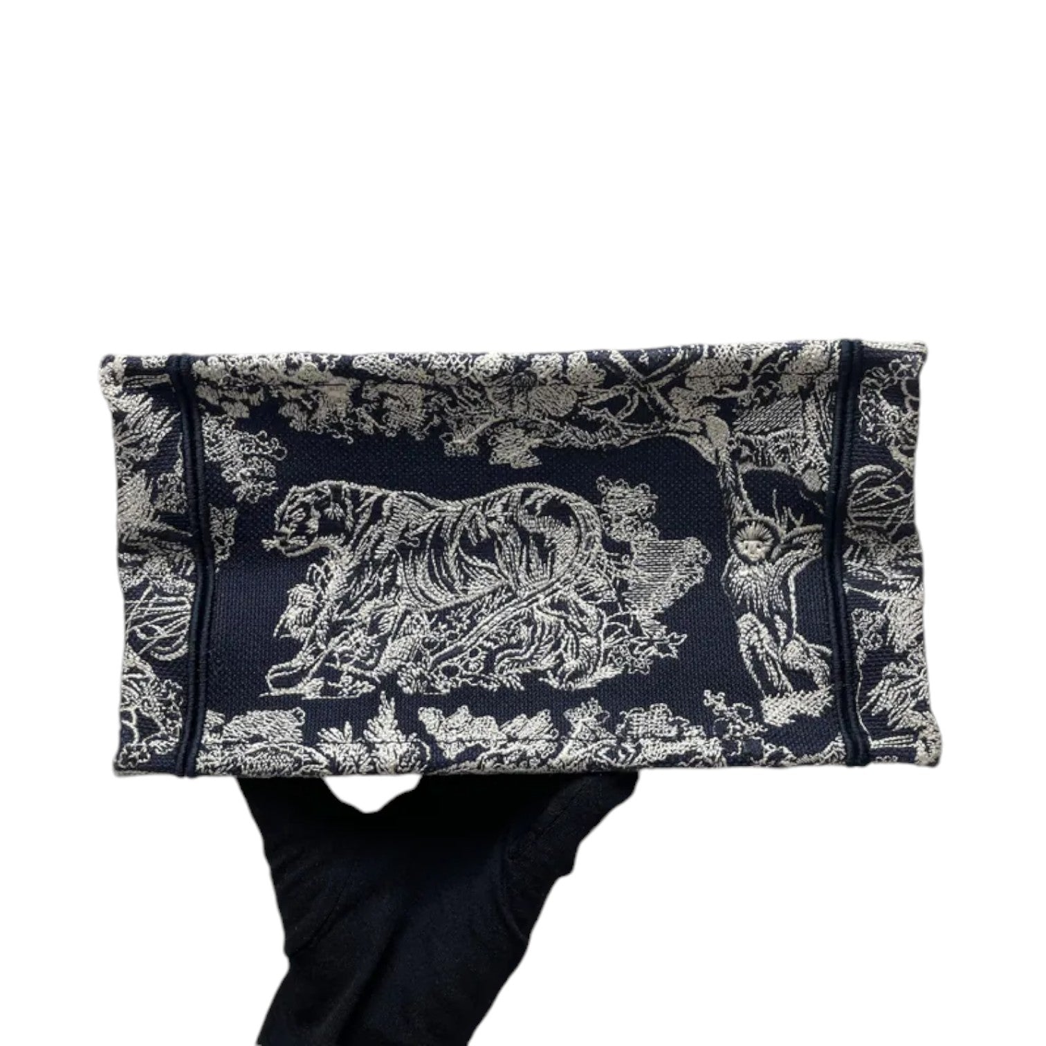 Book Tote Small D1ORiviera Toile De Jouy Canvas Blue
