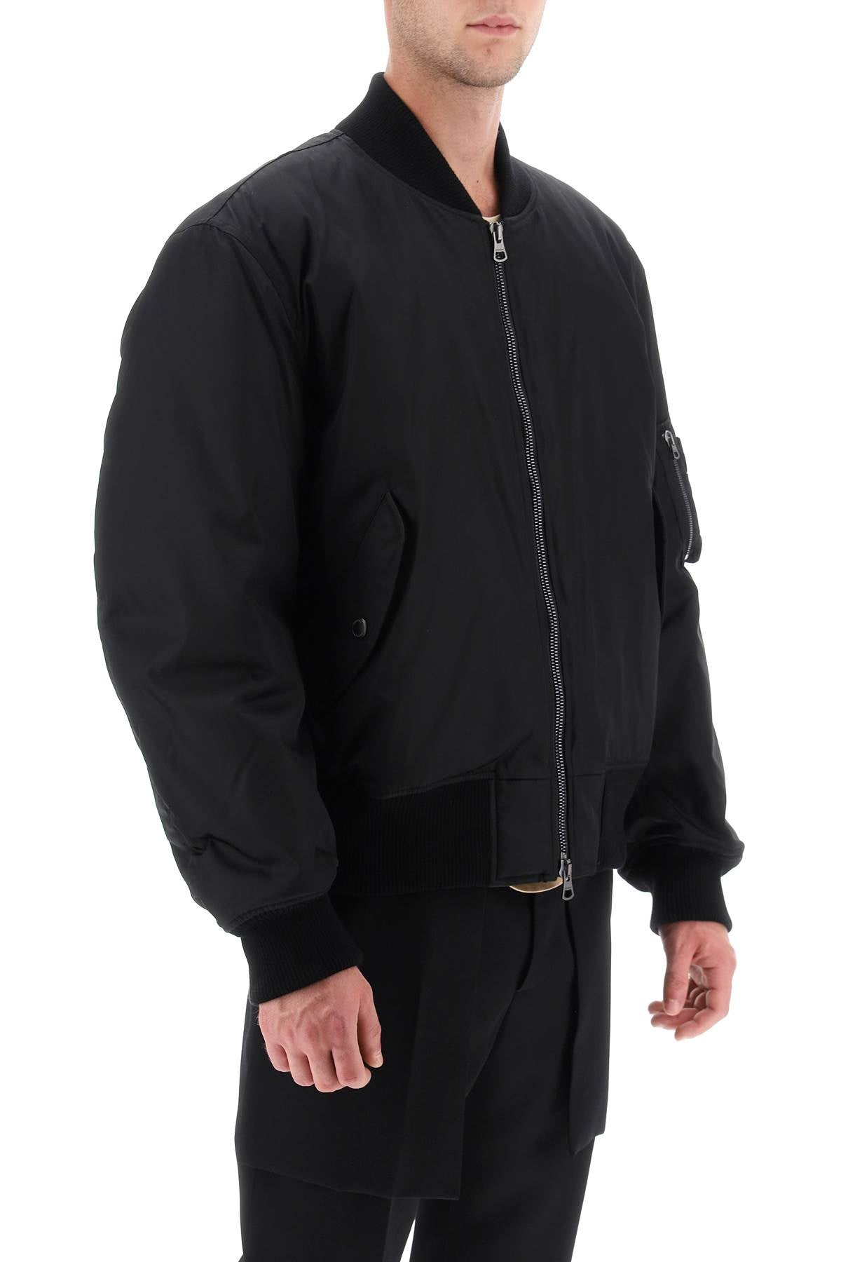 BBERRY 'Graves' Padded Bomber Jacket With Back Emblem Embroidery Men