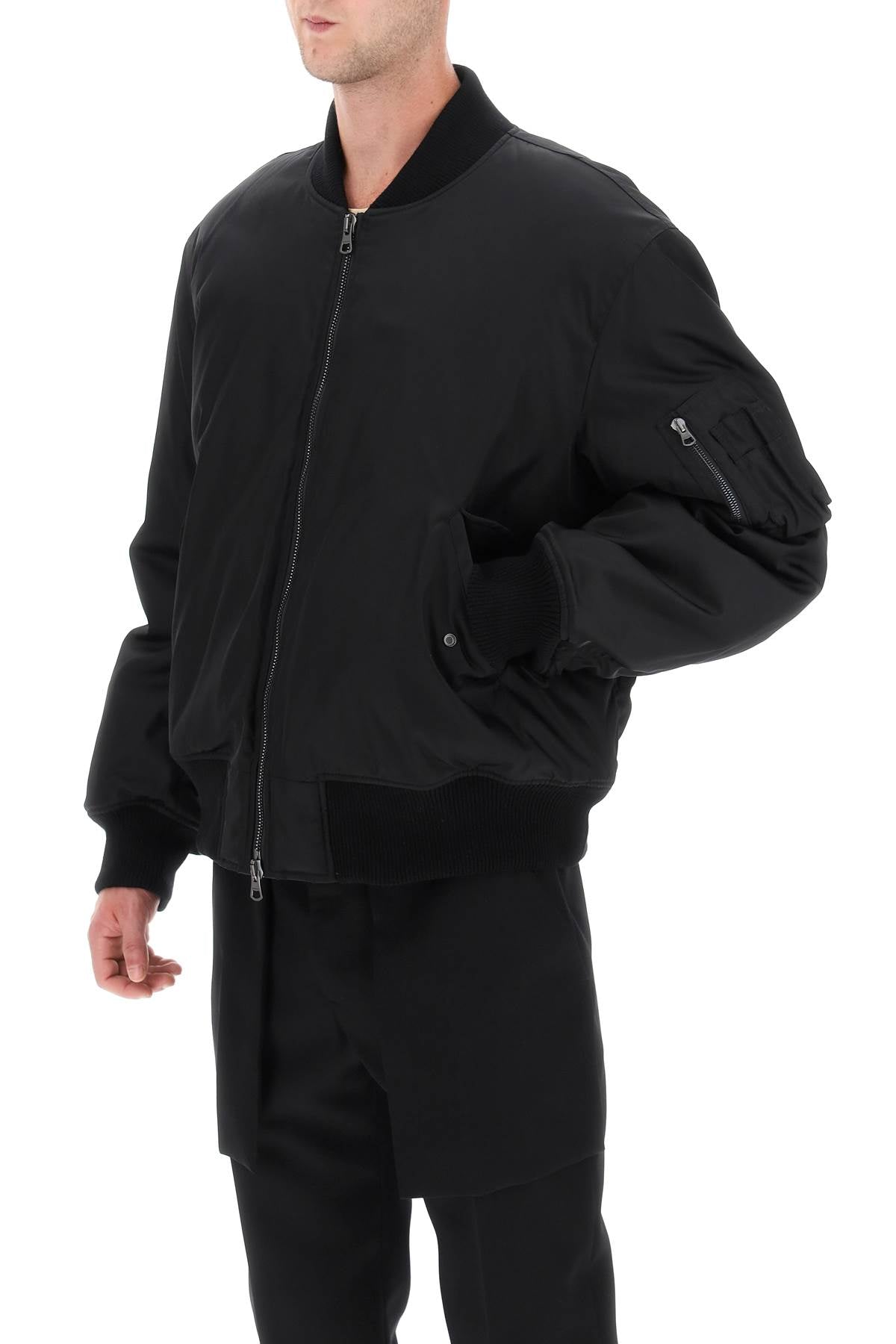 BBERRY 'Graves' Padded Bomber Jacket With Back Emblem Embroidery Men