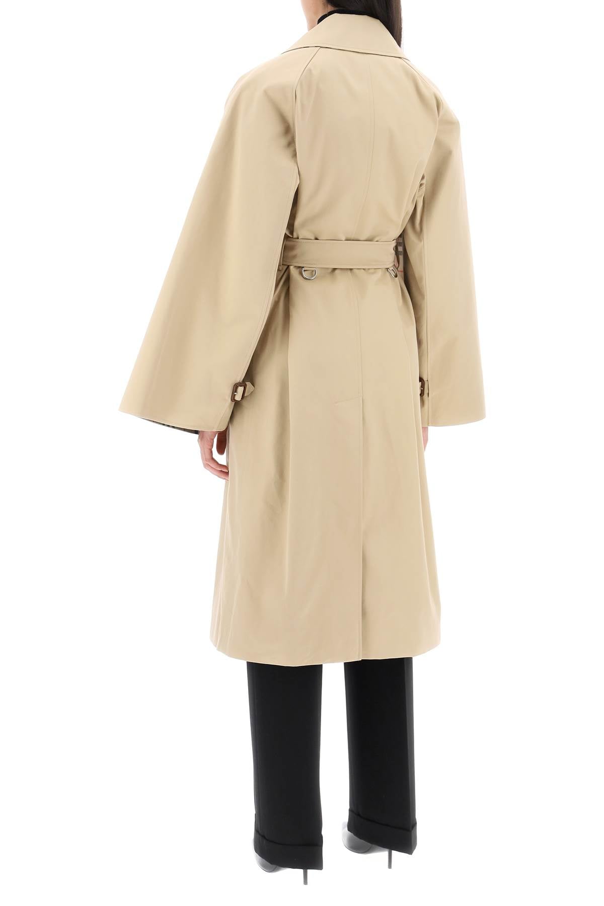 BBERRY 'Ness' Double-Breasted Raincoat In Cotton Gabardine Women