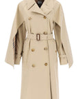 BBERRY 'Ness' Double-Breasted Raincoat In Cotton Gabardine Women