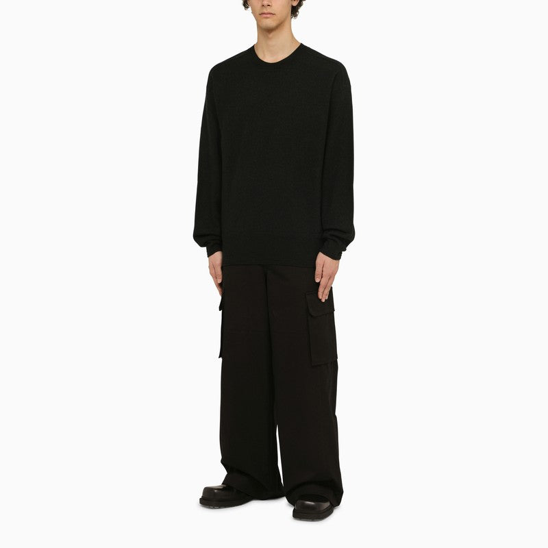 BBERRY Black Wool Crew-Neck Pullover Men