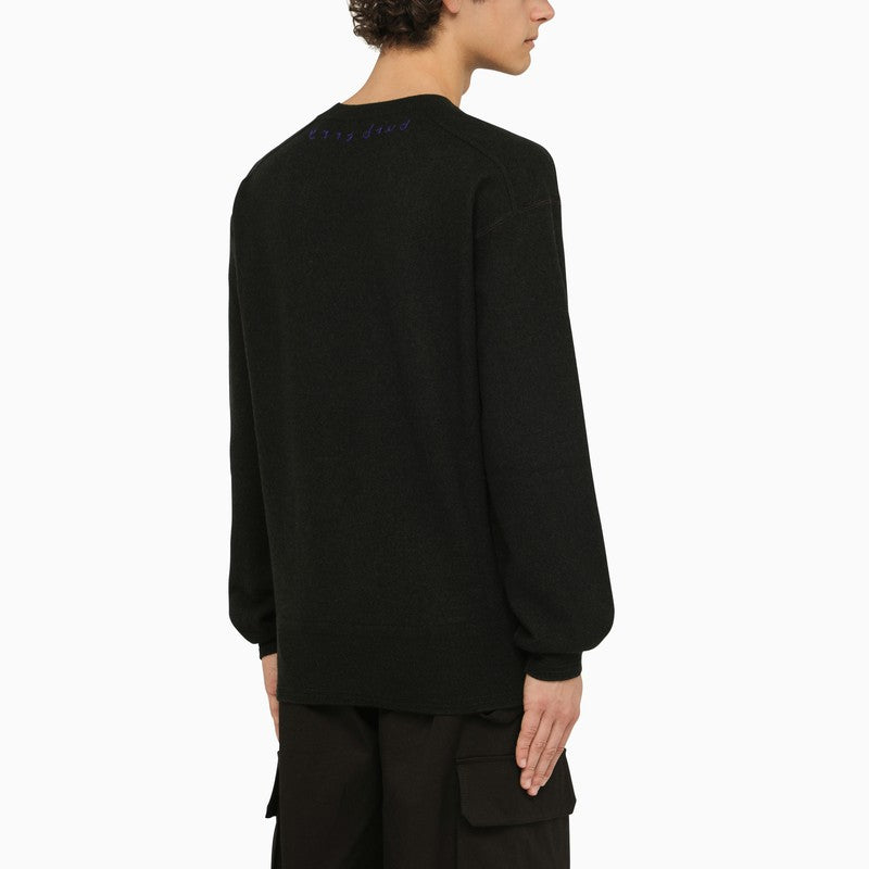 BBERRY Black Wool Crew-Neck Pullover Men