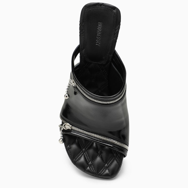 BBERRY Black Leather Sleep Sandal Women