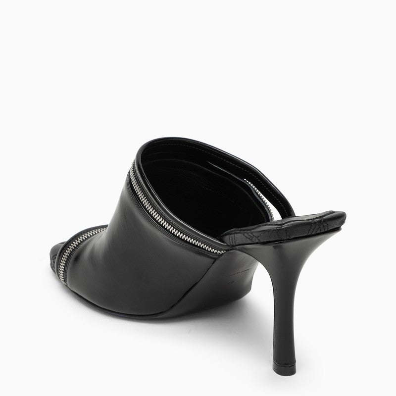 BBERRY Black Leather Sleep Sandal Women