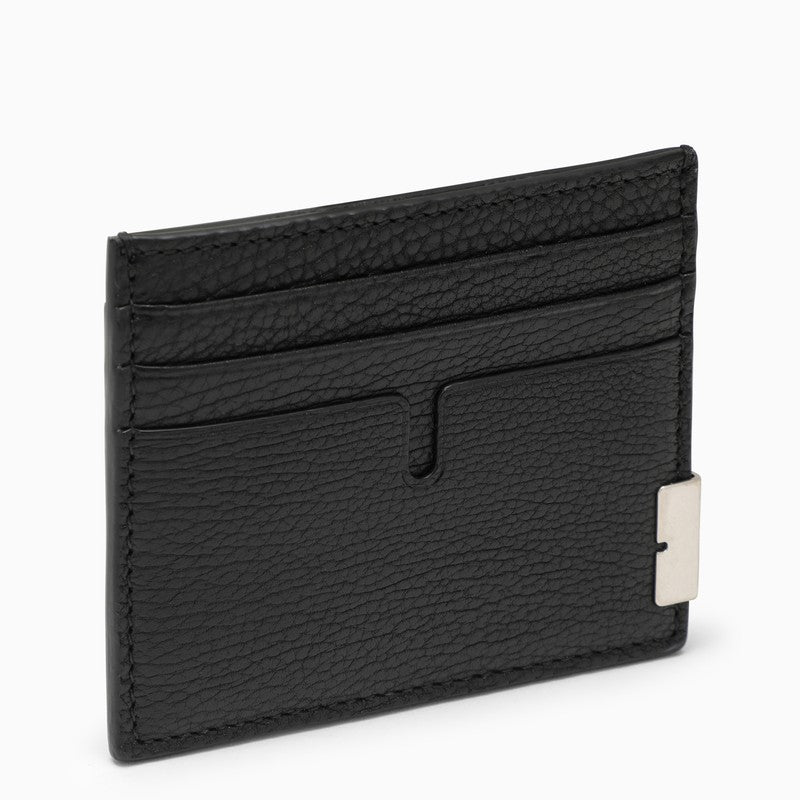 BBERRY Black Leather B Cut Card Case Men