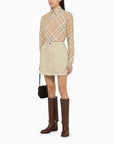 BBERRY Beige Quilted Nylon Miniskirt Women