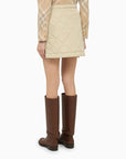 BBERRY Beige Quilted Nylon Miniskirt Women