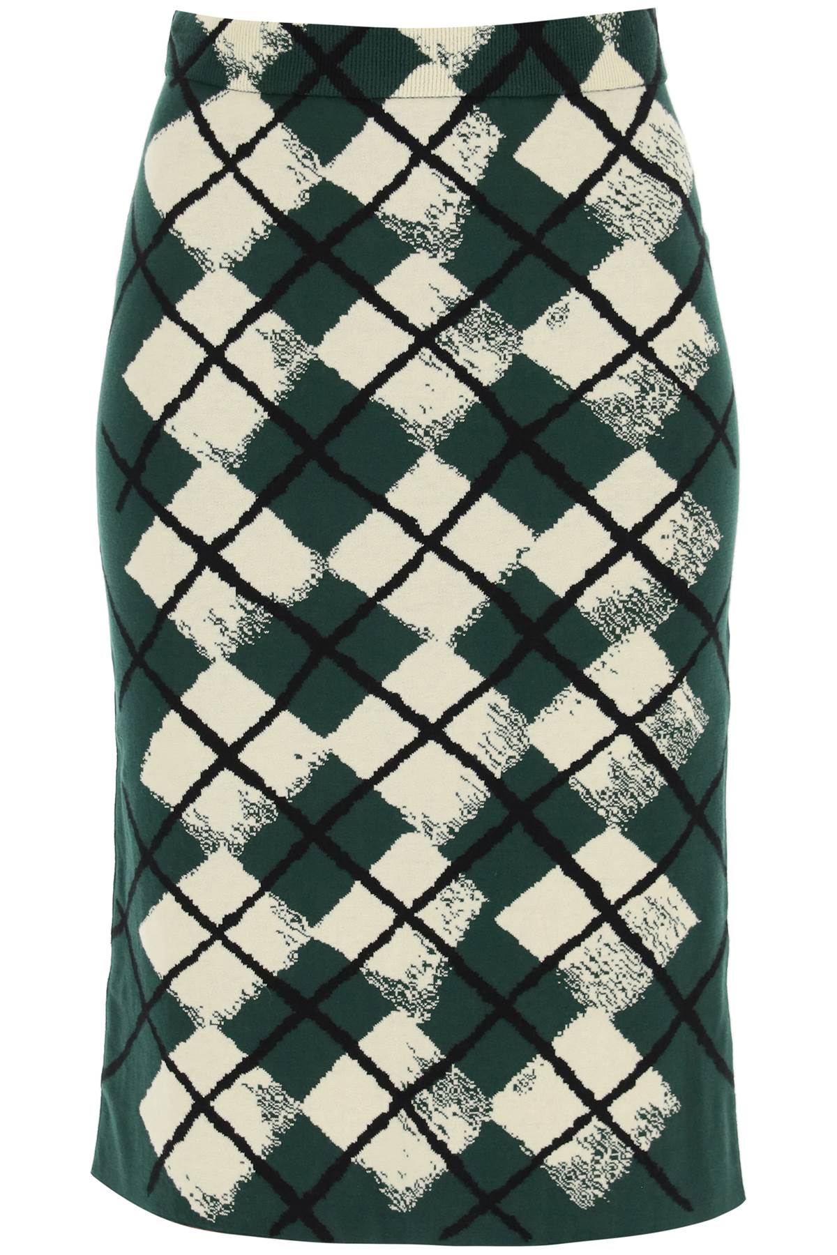 BBERRY "Knitted Diamond Pattern Midi Skirt Women