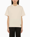 BBERRY Beige Crew-Neck T-Shirt With Logo Women
