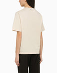 BBERRY Beige Crew-Neck T-Shirt With Logo Women