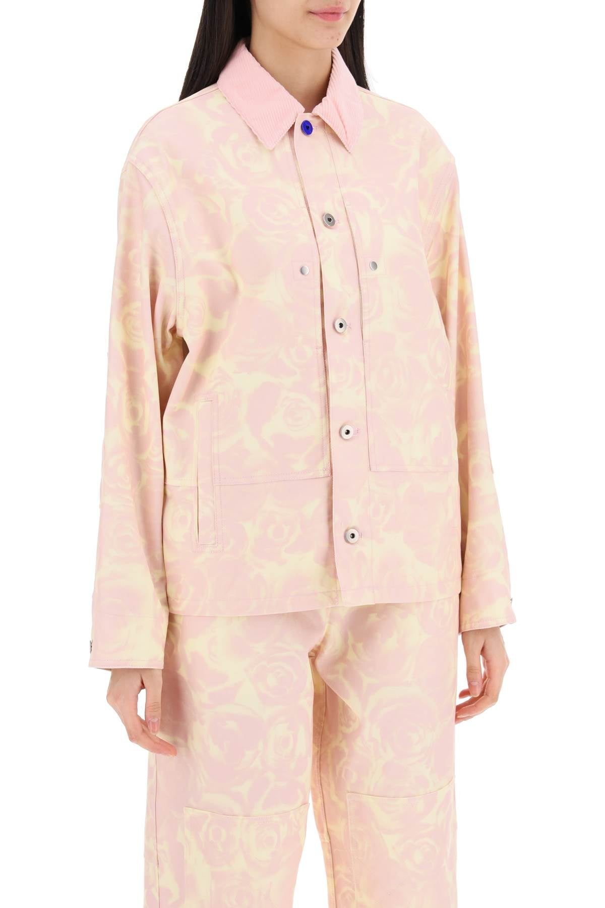 BBERRY "Canvas Workwear Jacket With Rose Print Women