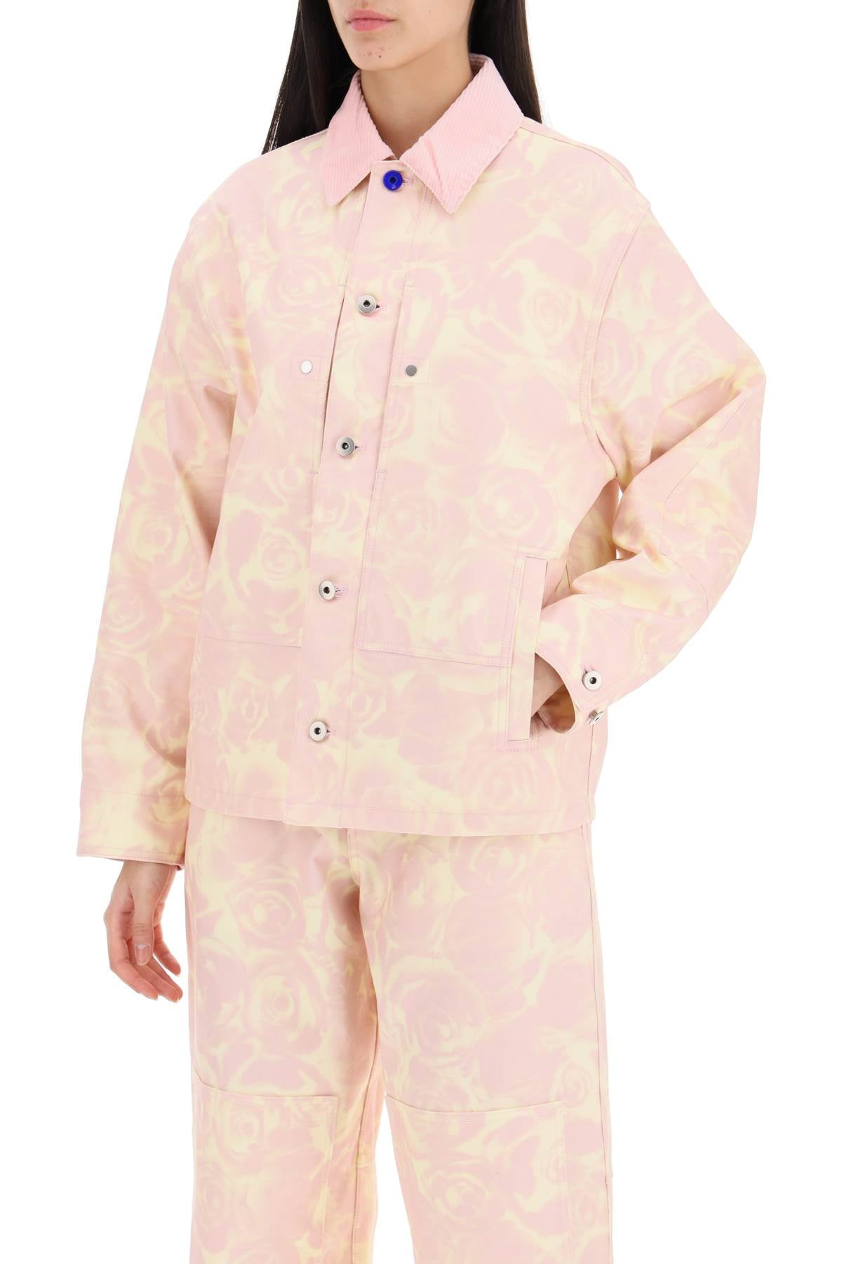 BBERRY "Canvas Workwear Jacket With Rose Print Women