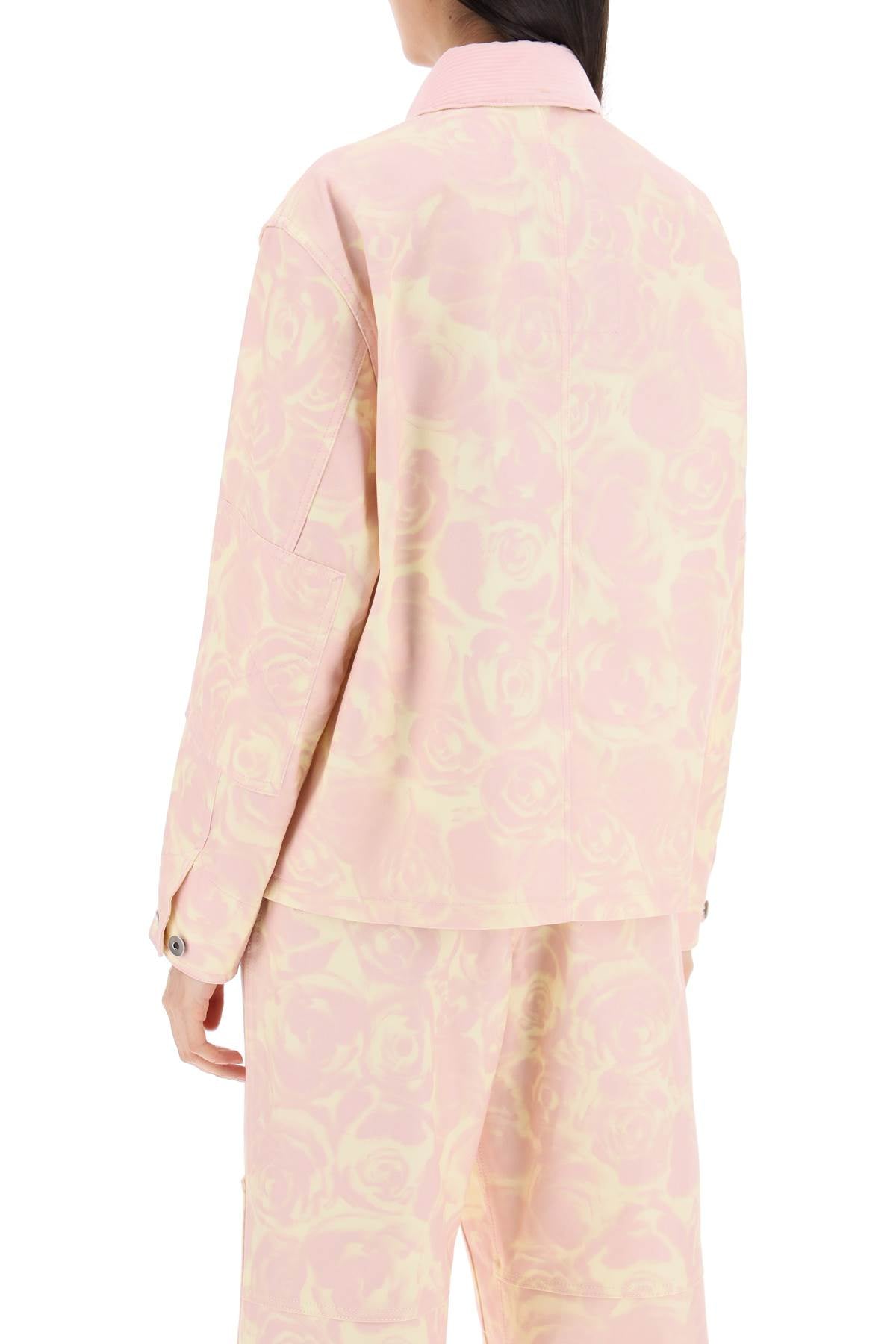 BBERRY "Canvas Workwear Jacket With Rose Print Women