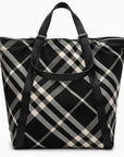 BBERRY Black/Calico Cotton-Blend Tote Bag With Check Pattern Men