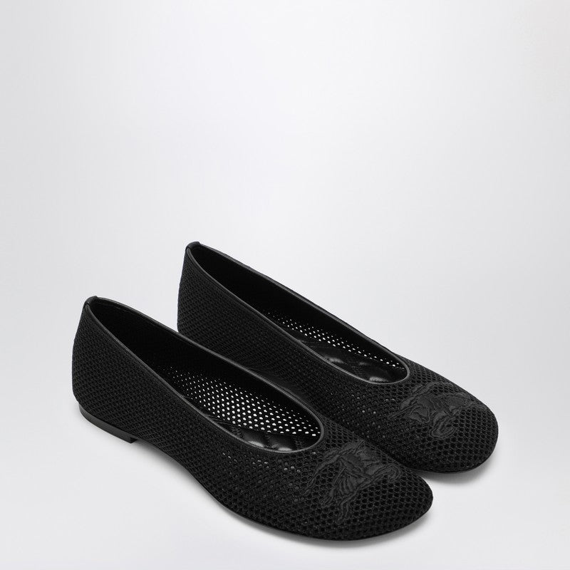 BBERRY Black Mesh Ballerina With Logo Women