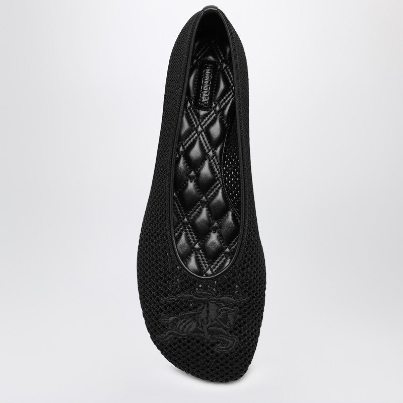 BBERRY Black Mesh Ballerina With Logo Women