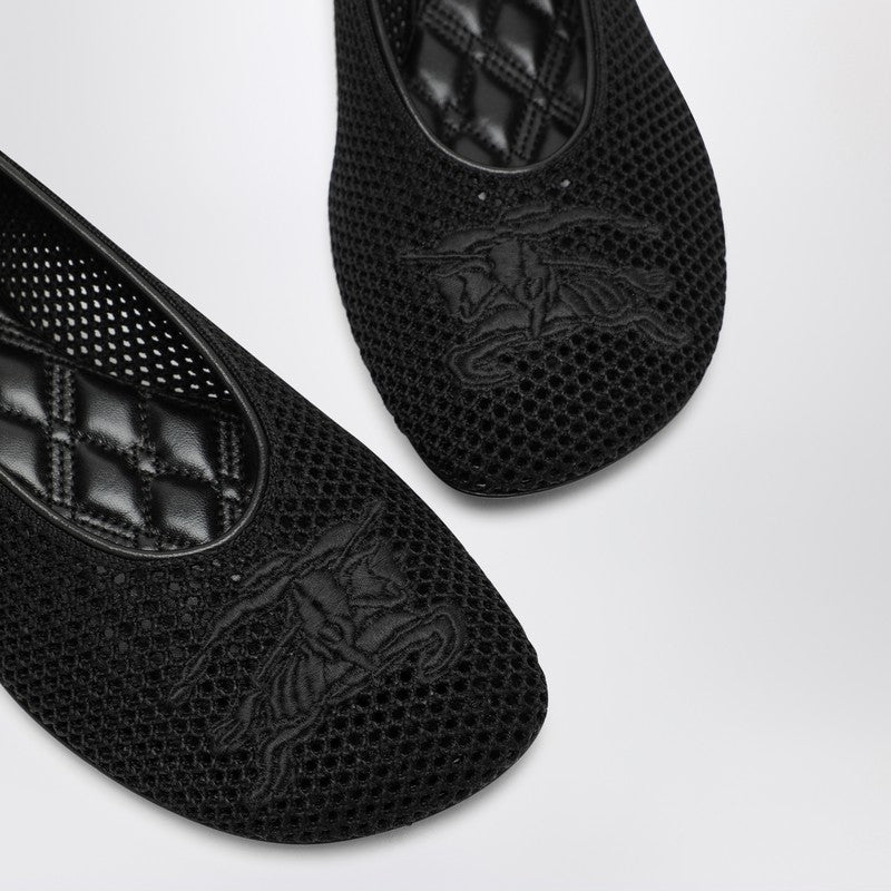 BBERRY Black Mesh Ballerina With Logo Women