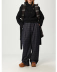 BBERRY Belted Hooded Wool Coat Women Black