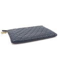 A82415 Navy Lambskin Gold Classic Charm Decoration New Medium Clutch 22nd CH