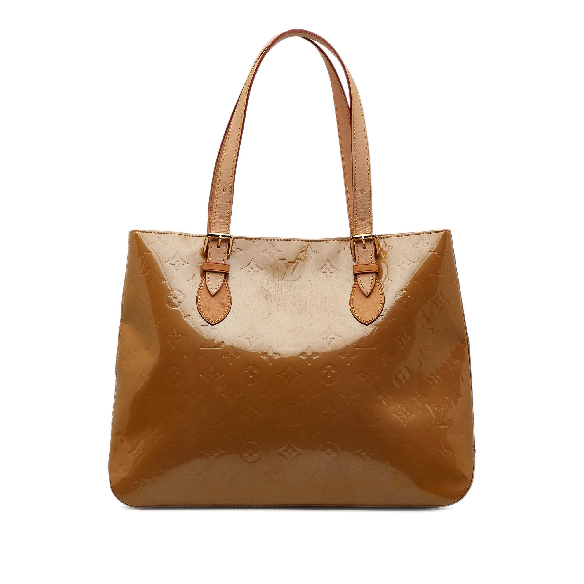 Brown LV Monogram Vernis Brentwood Tote Bag