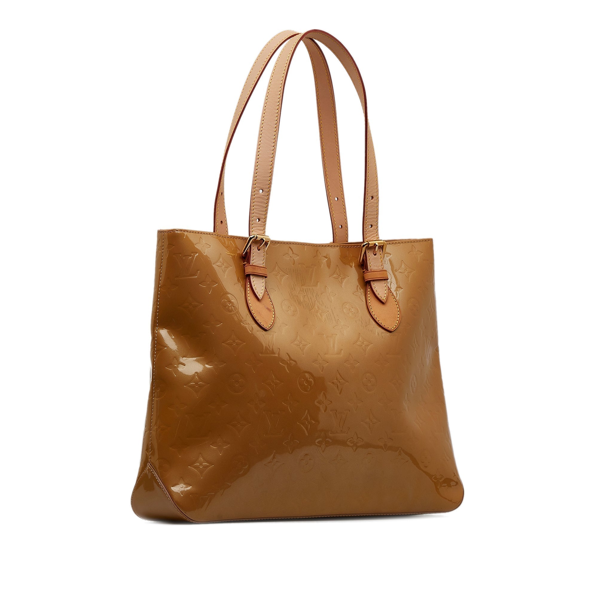 Brown LV Monogram Vernis Brentwood Tote Bag