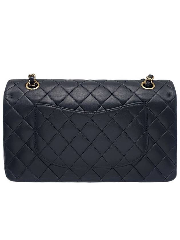 A01112 Black Lambskin Gold Classic Medium Chain Shoulder Bag CH