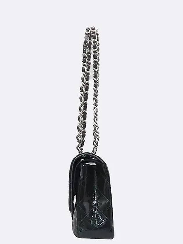 A01112 Classic Patent Medium M Size Flap Chain Shoulder Bag CH