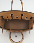 HMS Birkin 25cm Handbag 6068 light coffee silver