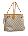 Beige LV Damier Azur Neverfull PM Tote Bag