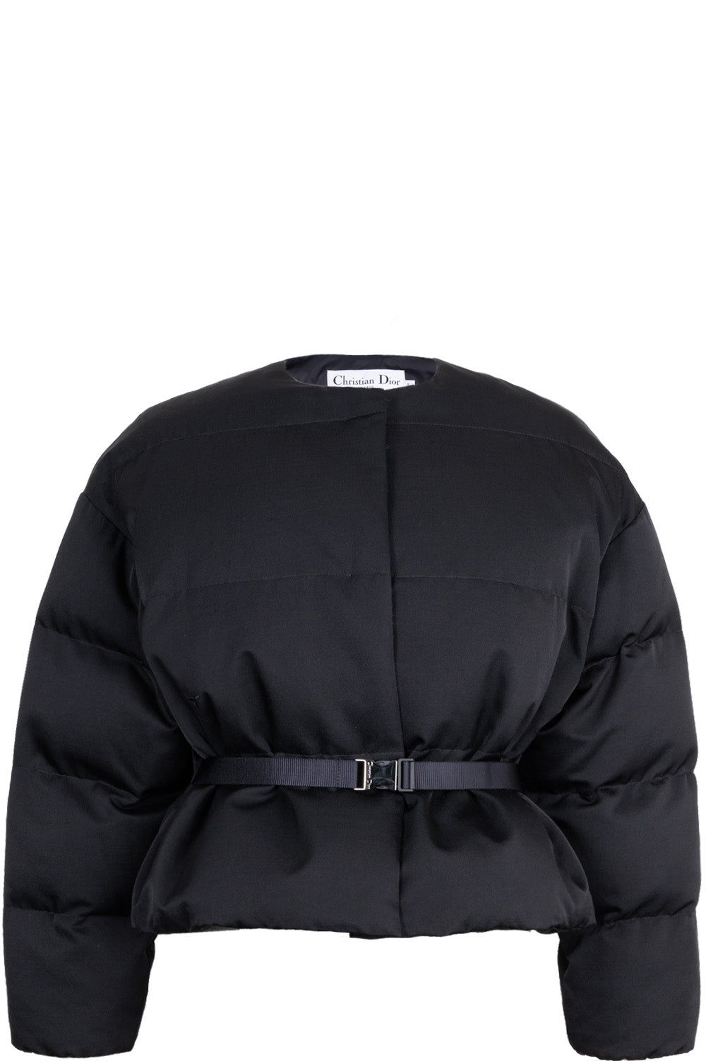 CHRISTIAN D1OR ALPS Puffer Jacket with Belt Black