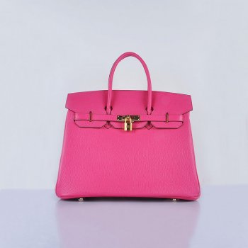 HMS Birkin 35cm Togo Leather Handbags Rose Golden