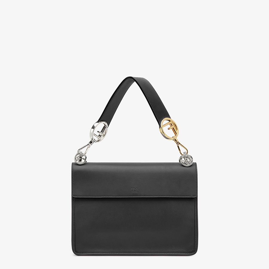 FNDI Kan I F Black Leather Bag