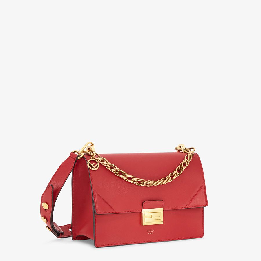 FNDI Kan U Leather Bag Red