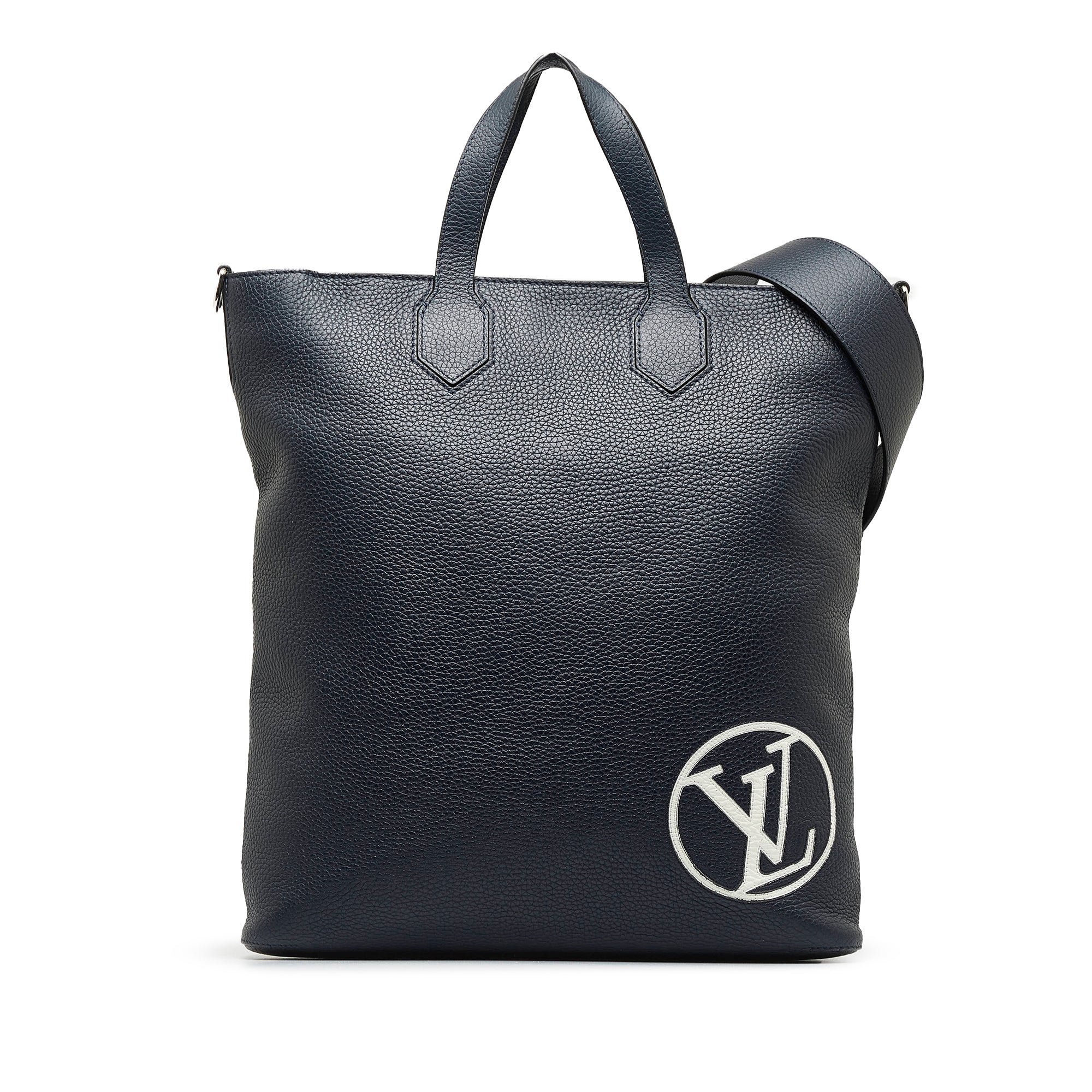 Blue LV Taurillon East Side Tote MM Satchel