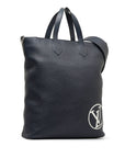 Blue LV Taurillon East Side Tote MM Satchel