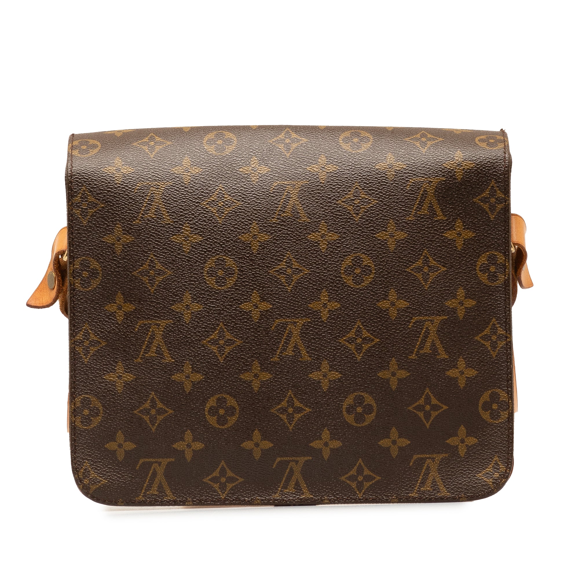 Brown LV Monogram Cartouchiere GM Crossbody Bag