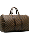 Brown LV Damier Ebene Keepall 50 Travel Bag